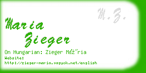 maria zieger business card